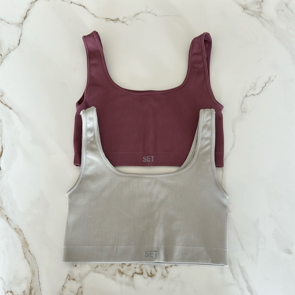Set Active Ribbed Bras